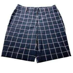 Kate Lord Shorts Womens 6 Black White Stripes Stretch Bermuda Golf Tennis